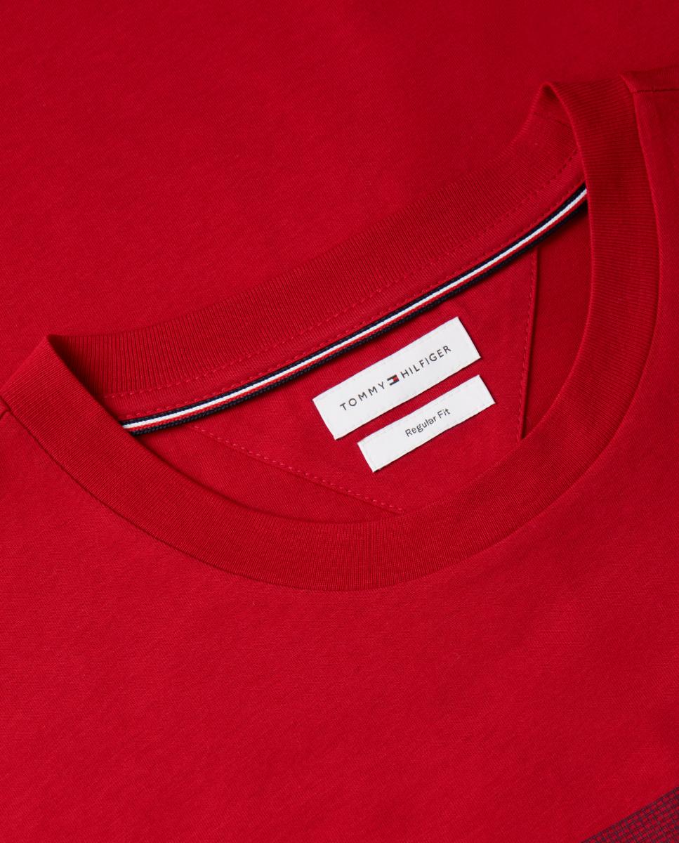 Camiseta de caballero con branding impreso en el pecho - Tommy Hilfiger - Rojo Rojo-6