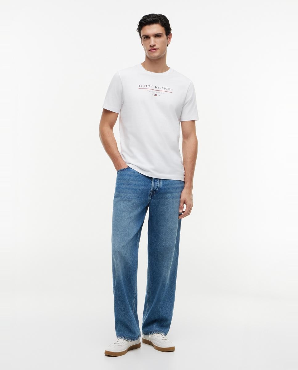 Camisa de caballero con logo impreso en el pecho - Tommy Hilfiger - Blanco Blanco-10