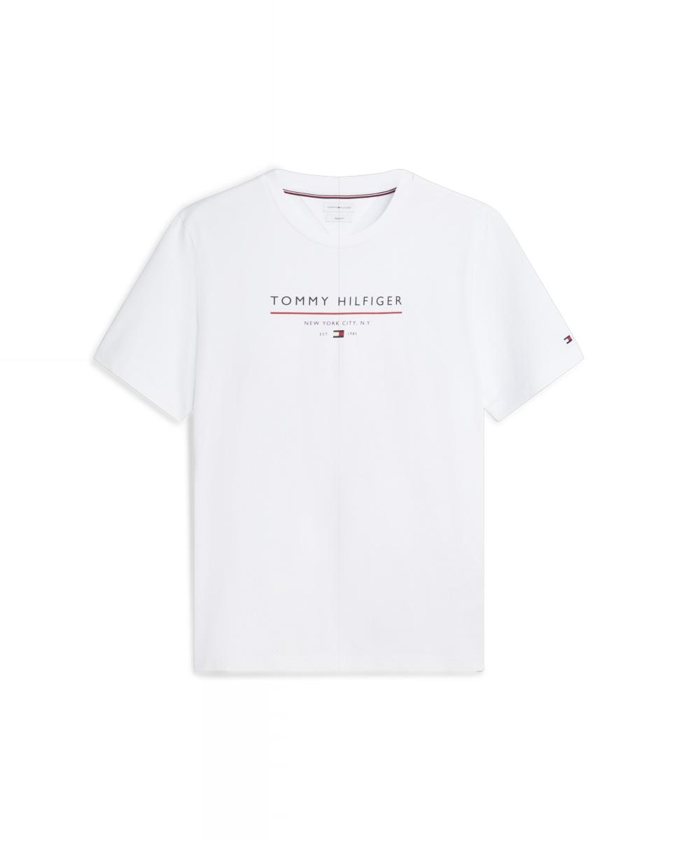 Camisa de caballero con logo impreso en el pecho - Tommy Hilfiger - Blanco Blanco-8