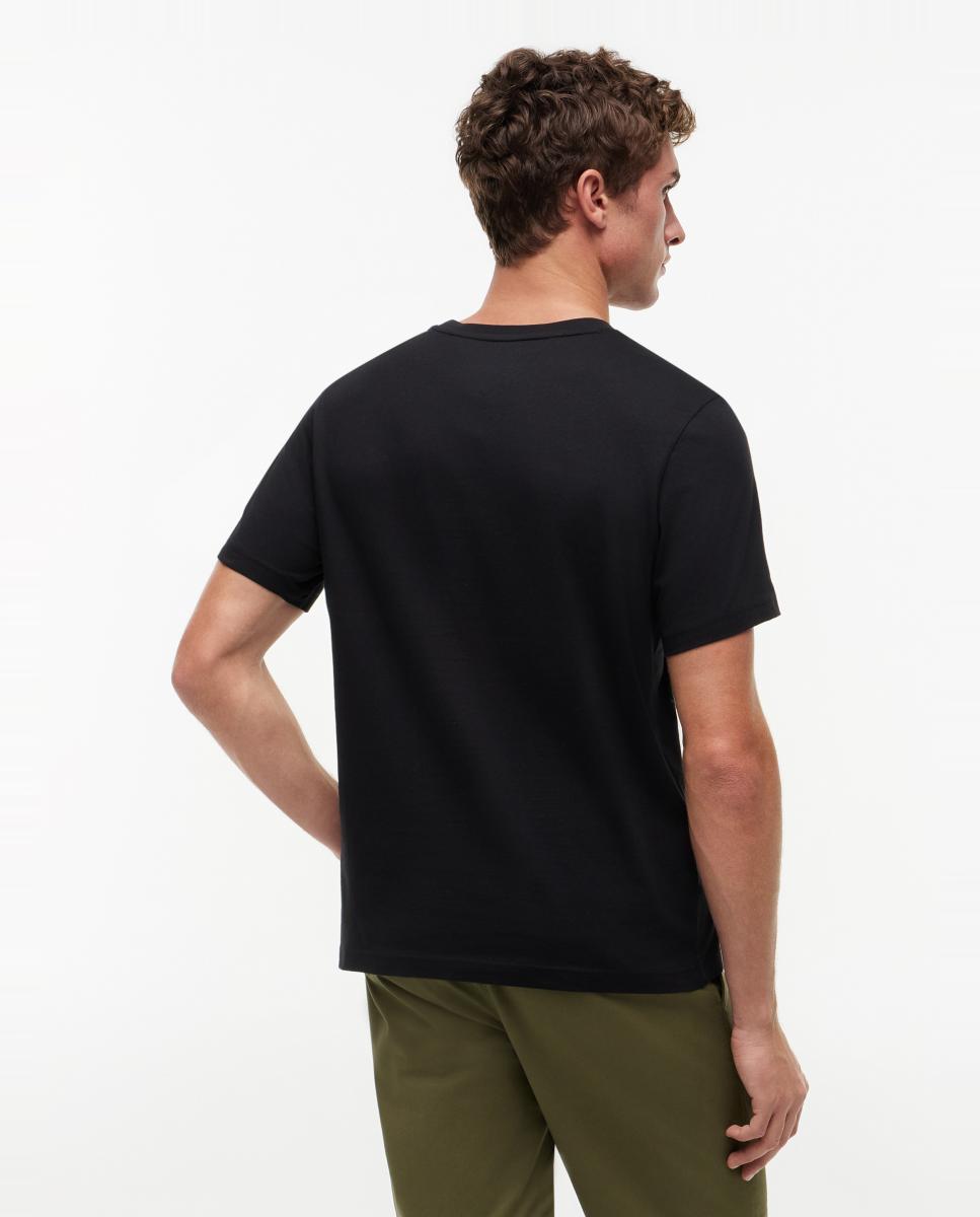 Camisa com Logótipo Impresso no Peito Preto-2