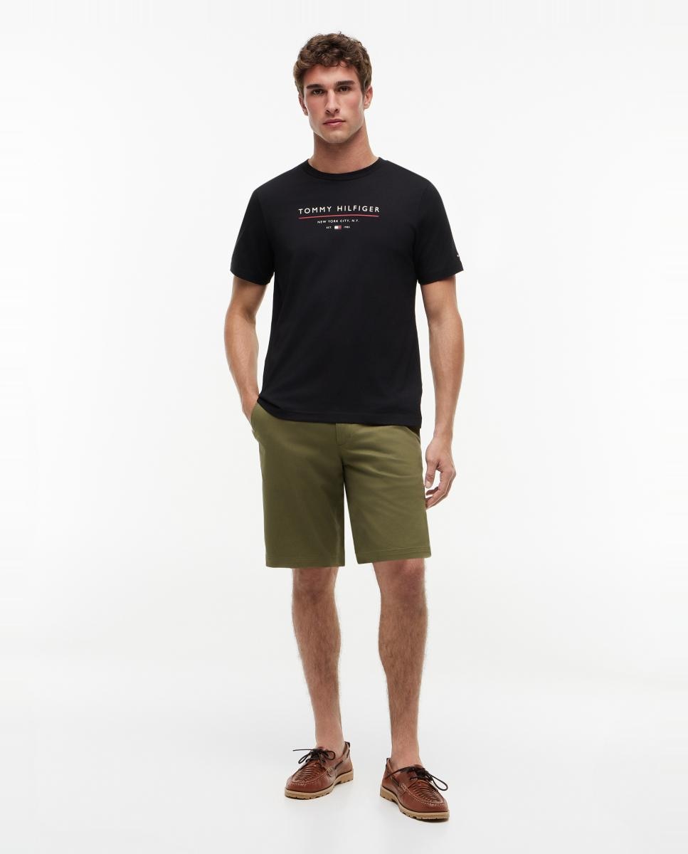 Camisa com Logótipo Impresso no Peito Preto-7