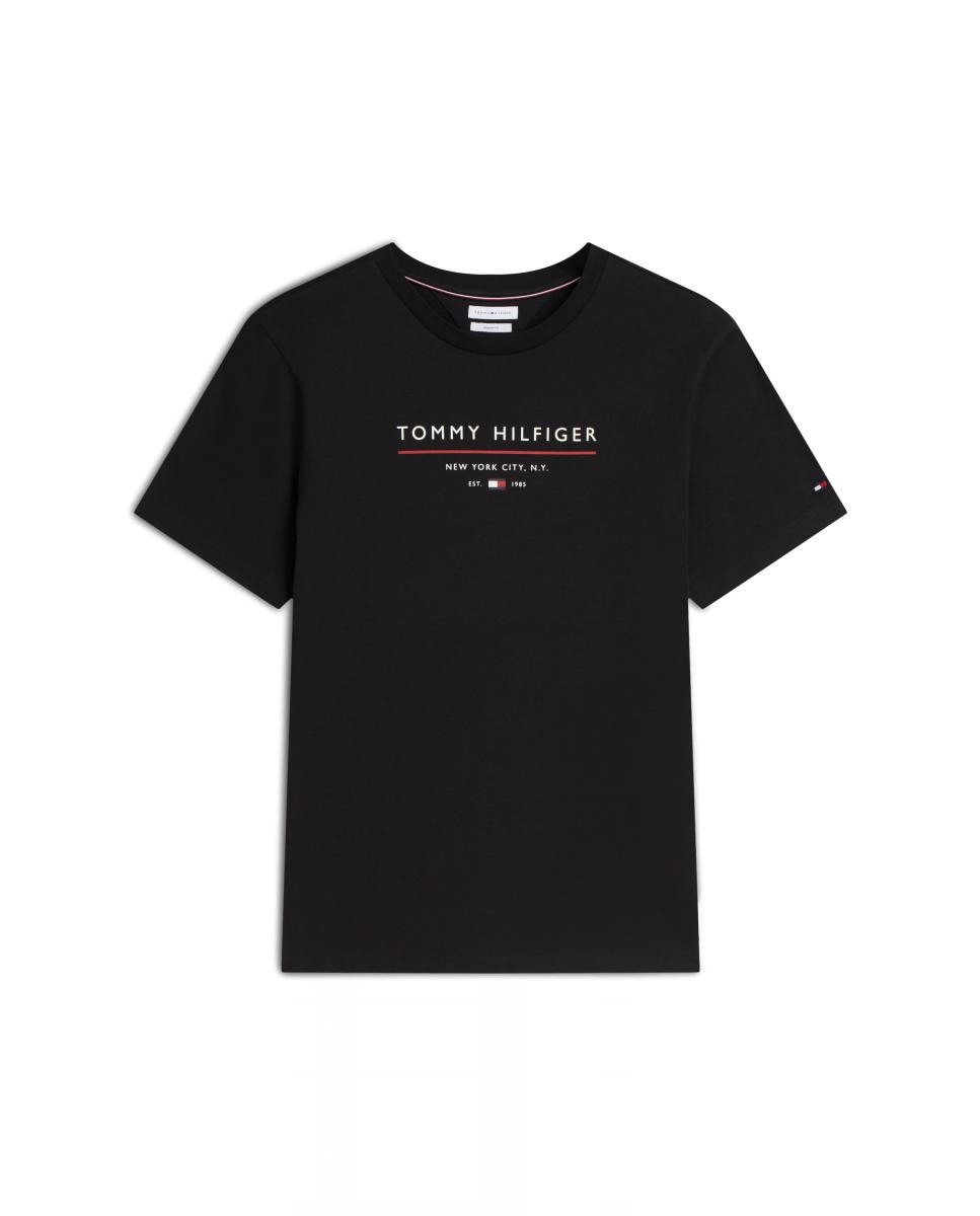 Camisa com Logótipo Impresso no Peito Preto-4