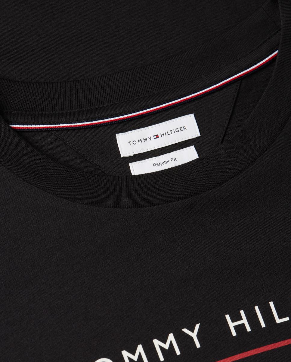 Camisa com Logótipo Impresso no Peito Preto-6