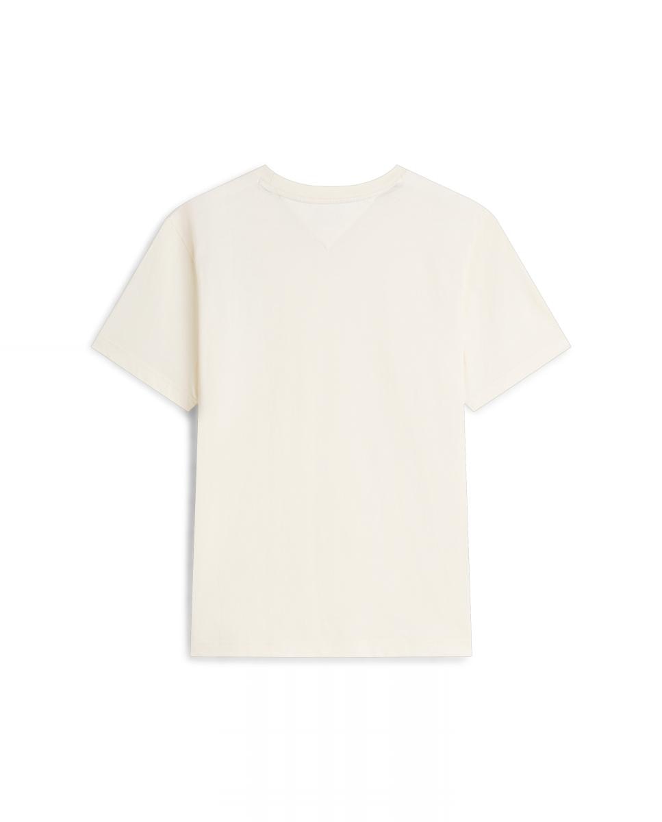T-shirt com Branding Impresso no Peito Branco-marfim-5