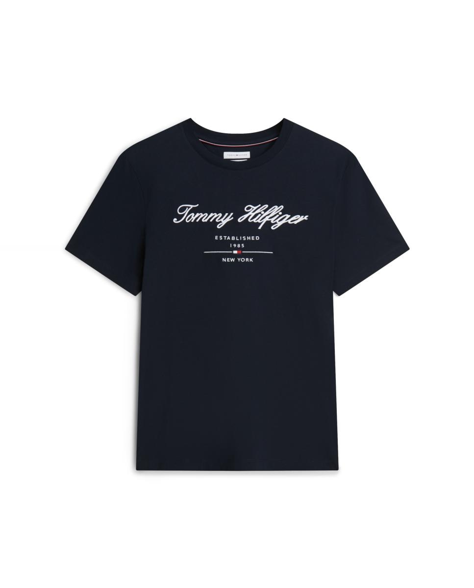 T-shirt com Branding Bordado no Peito Azul-marinho-4