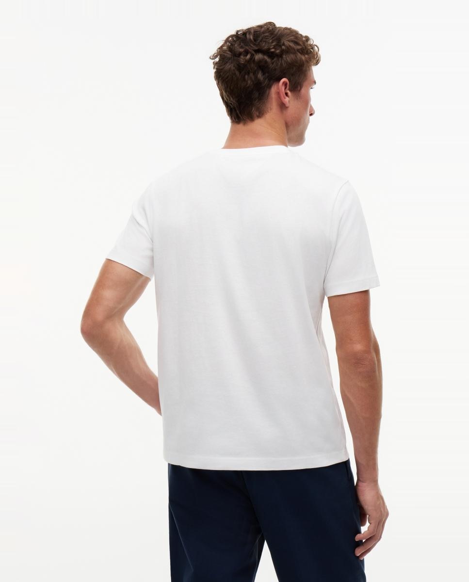 Camiseta lisa de caballero con logo combinado - Tommy Hilfiger - Blanco Blanco-2