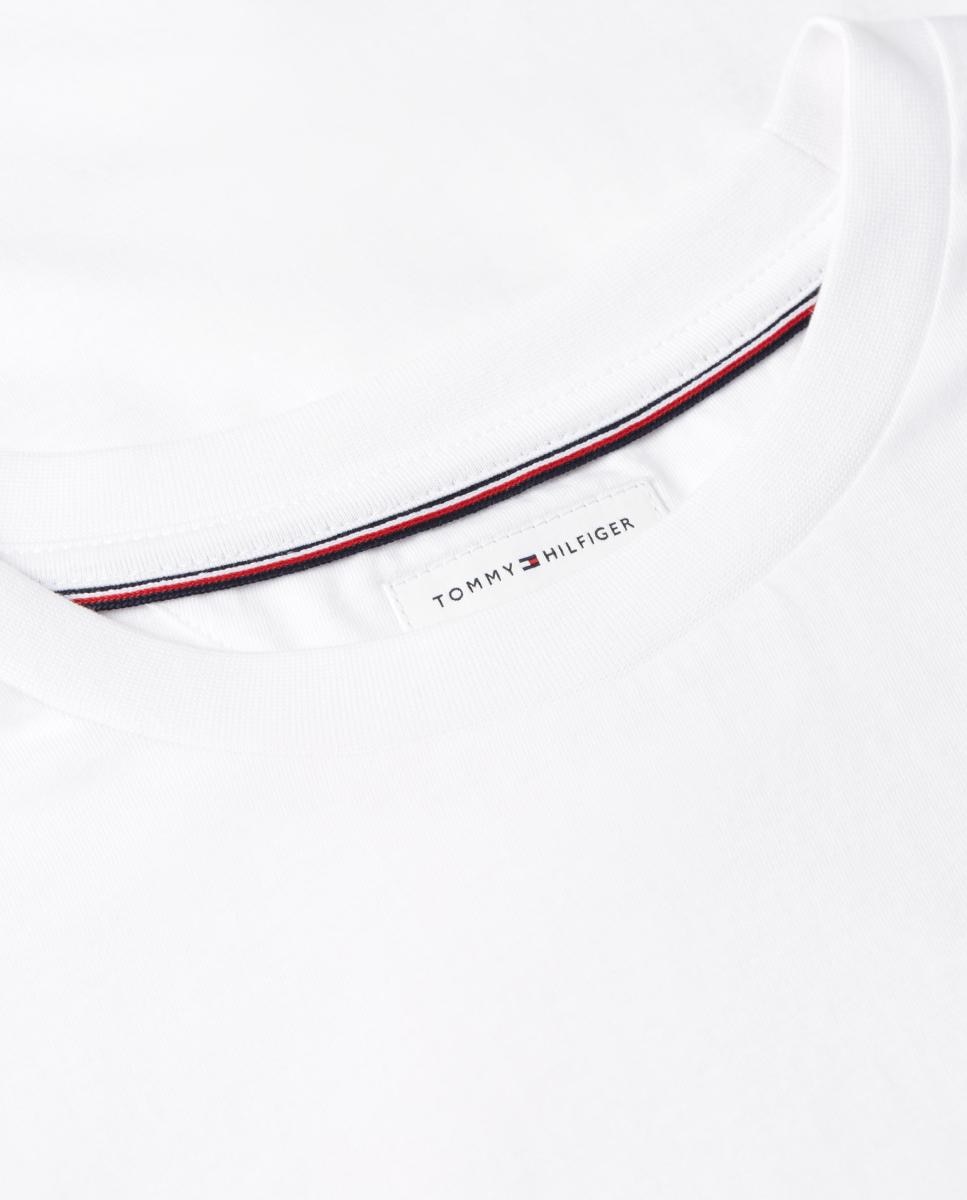 Camiseta lisa de caballero con logo combinado - Tommy Hilfiger - Blanco Blanco-5