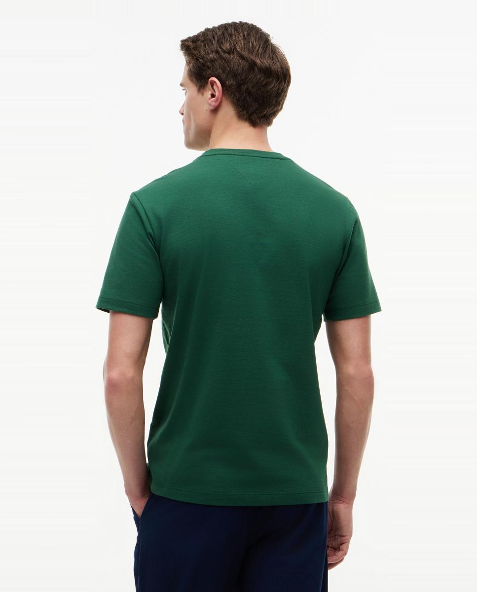 Camiseta lisa básica de caballero - Tommy Hilfiger - Verde oscuro Verde oscuro-2