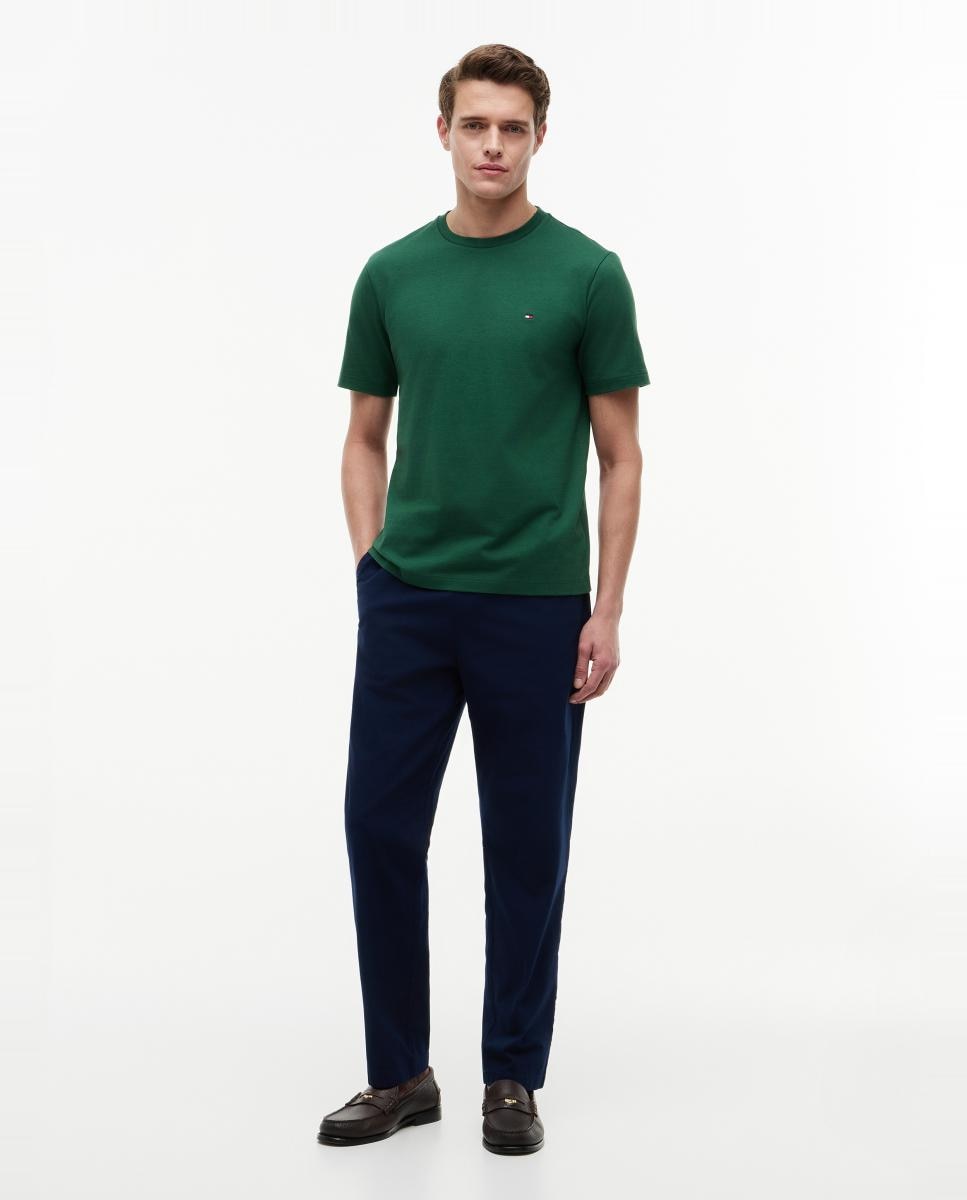Camiseta lisa básica de caballero - Tommy Hilfiger - Verde oscuro Verde oscuro-7