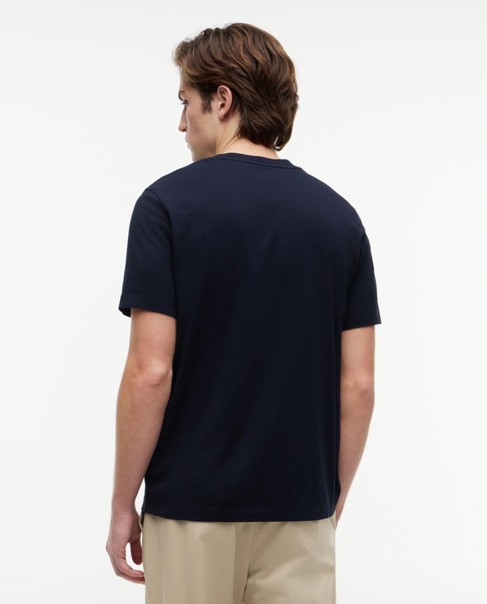 T-shirt Lisa com Logótipo Combinado Azul-marinho-2