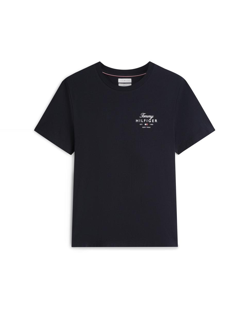 T-shirt Lisa com Logótipo Combinado Azul-marinho-4