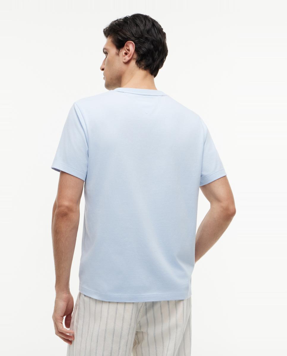 T-shirt Lisa Básica Azul-celeste-2