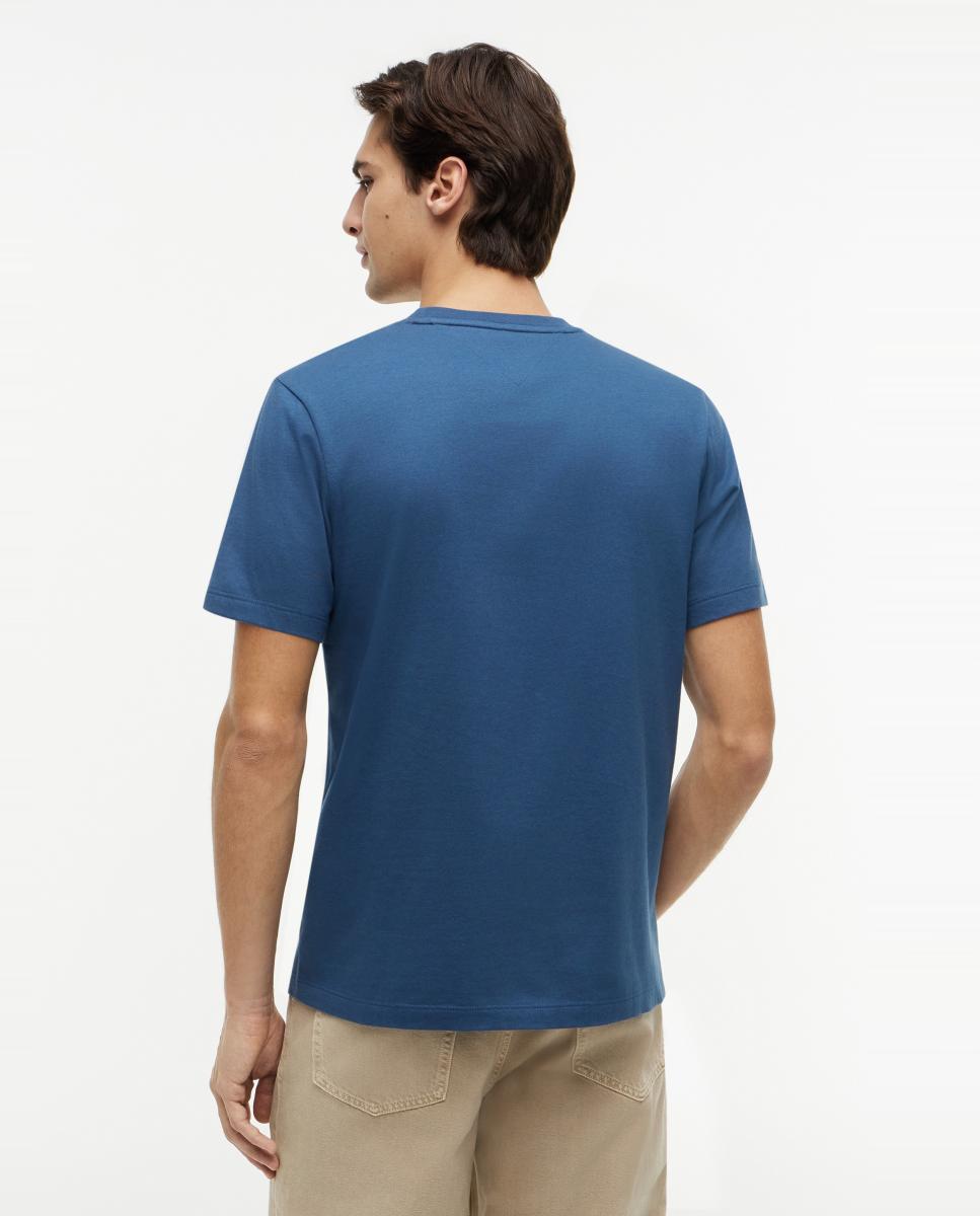 Camiseta lisa básica de caballero - Tommy Hilfiger - Verde Azul índigo-2