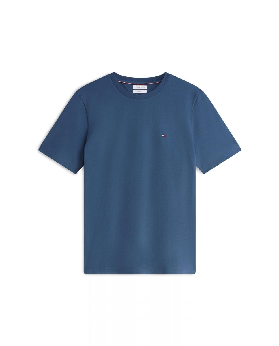 Camiseta lisa básica de caballero - Tommy Hilfiger - Verde Azul índigo-4