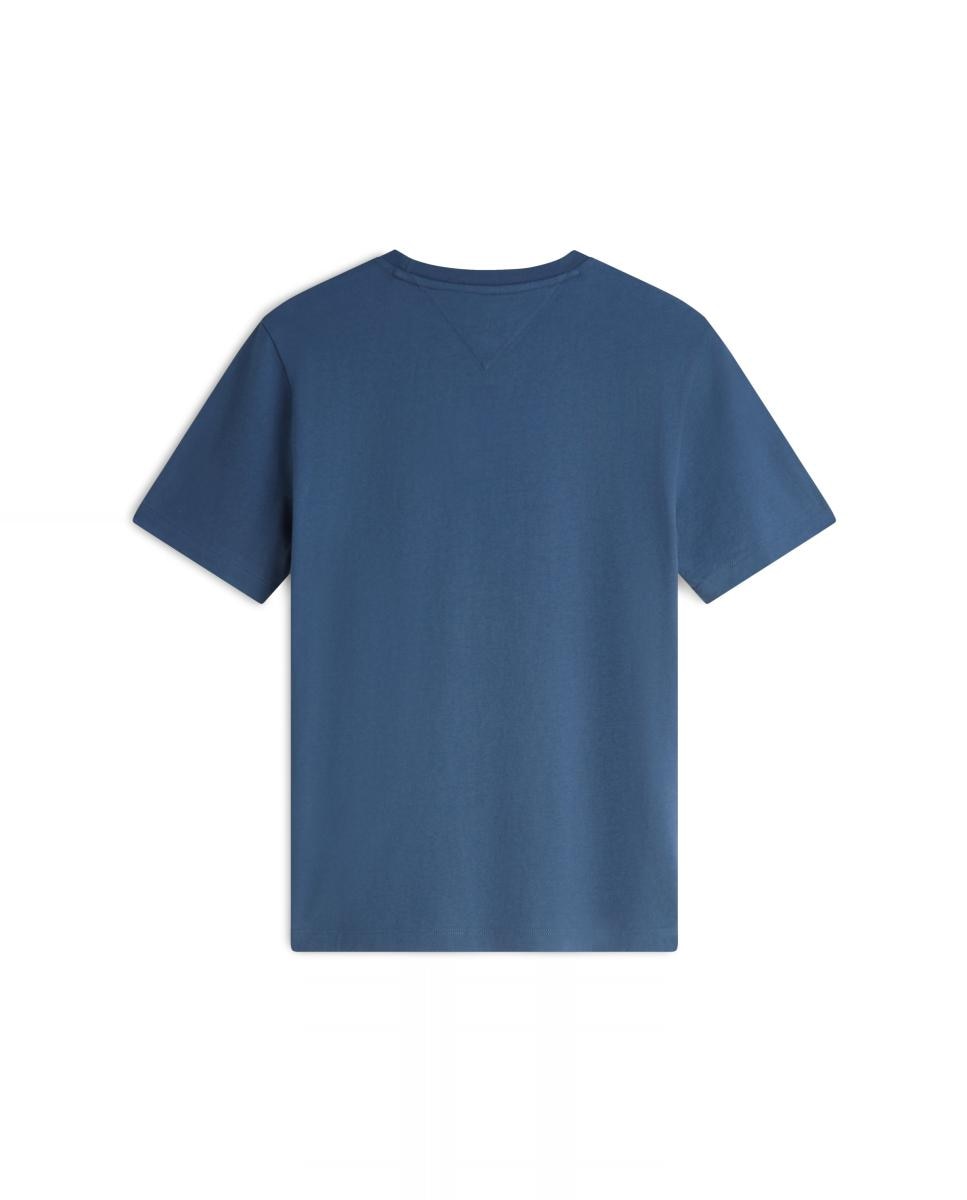 Camiseta lisa básica de caballero - Tommy Hilfiger - Verde Azul índigo-5