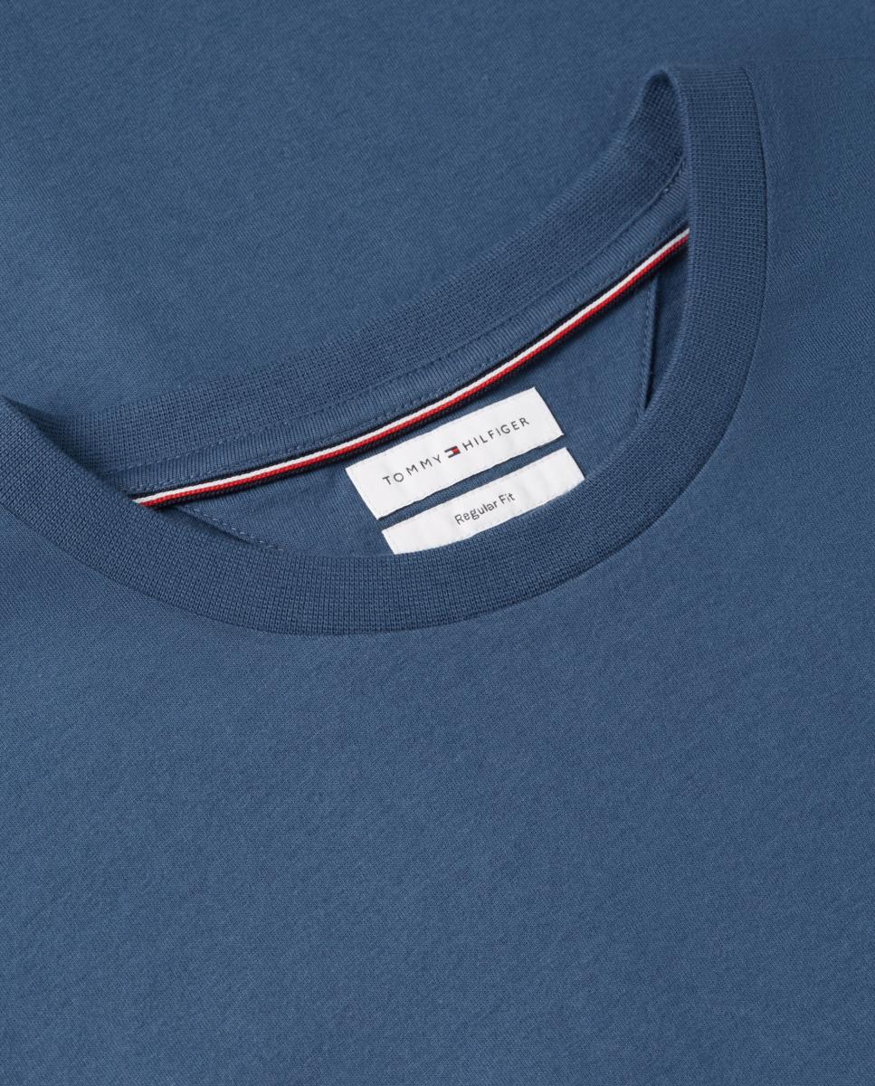 Camiseta lisa básica de caballero - Tommy Hilfiger - Verde Azul índigo-6
