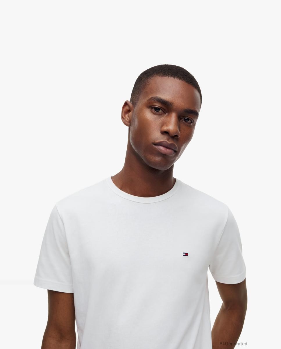 Camiseta Performance básica de caballero - Tommy Hilfiger - Blanco Blanco-3