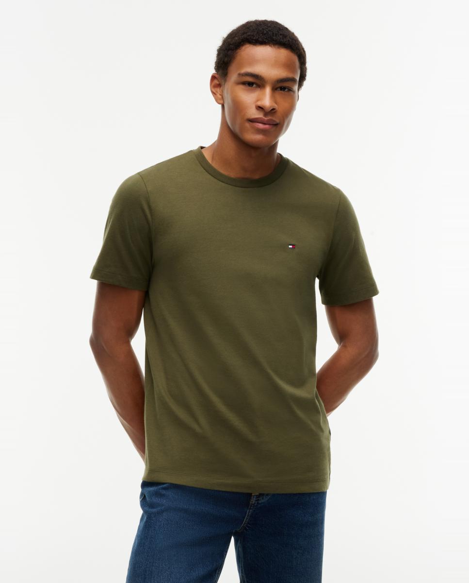 Camiseta lisa básica de caballero - Tommy Hilfiger - Verde Verde-1