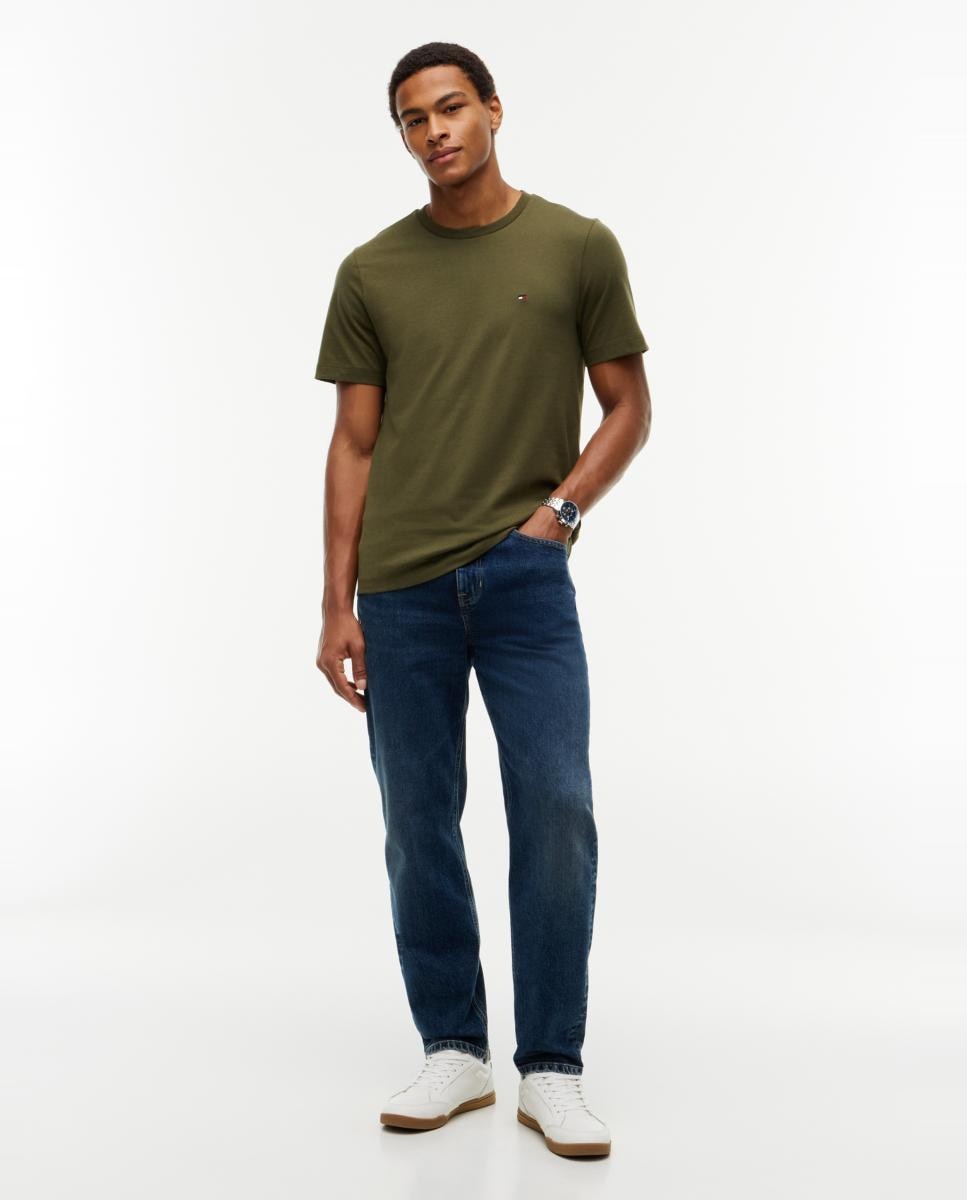 Camiseta lisa básica de caballero - Tommy Hilfiger - Verde Verde-5