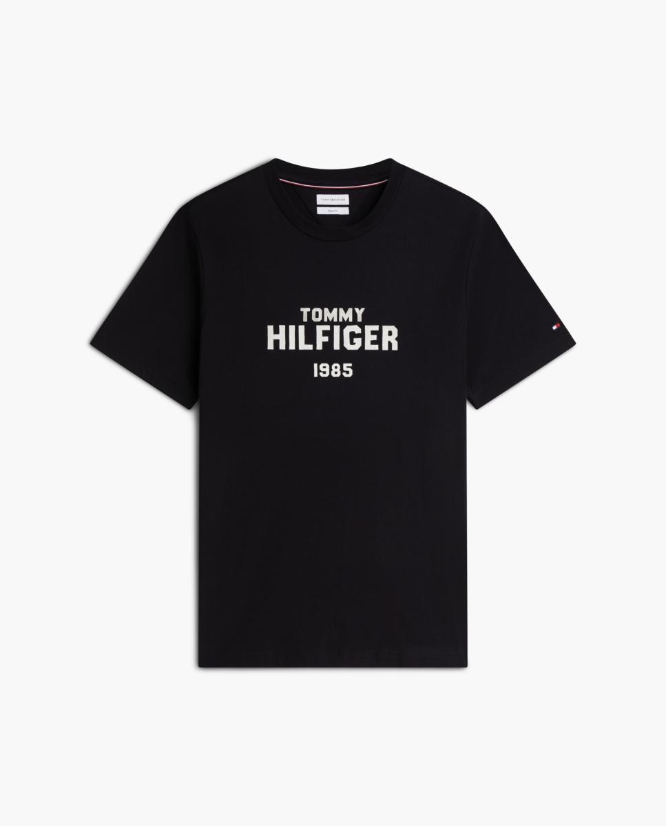 Camiseta de caballero de manga corta lisa - Tommy Hilfiger - Negro Negro-4