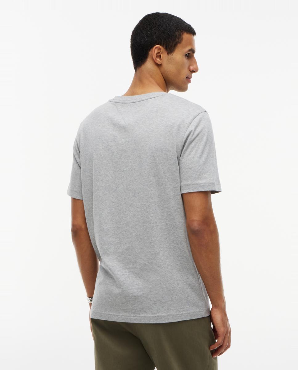 Camiseta de caballero de manga corta lisa - Tommy Hilfiger - Gris Gris-2