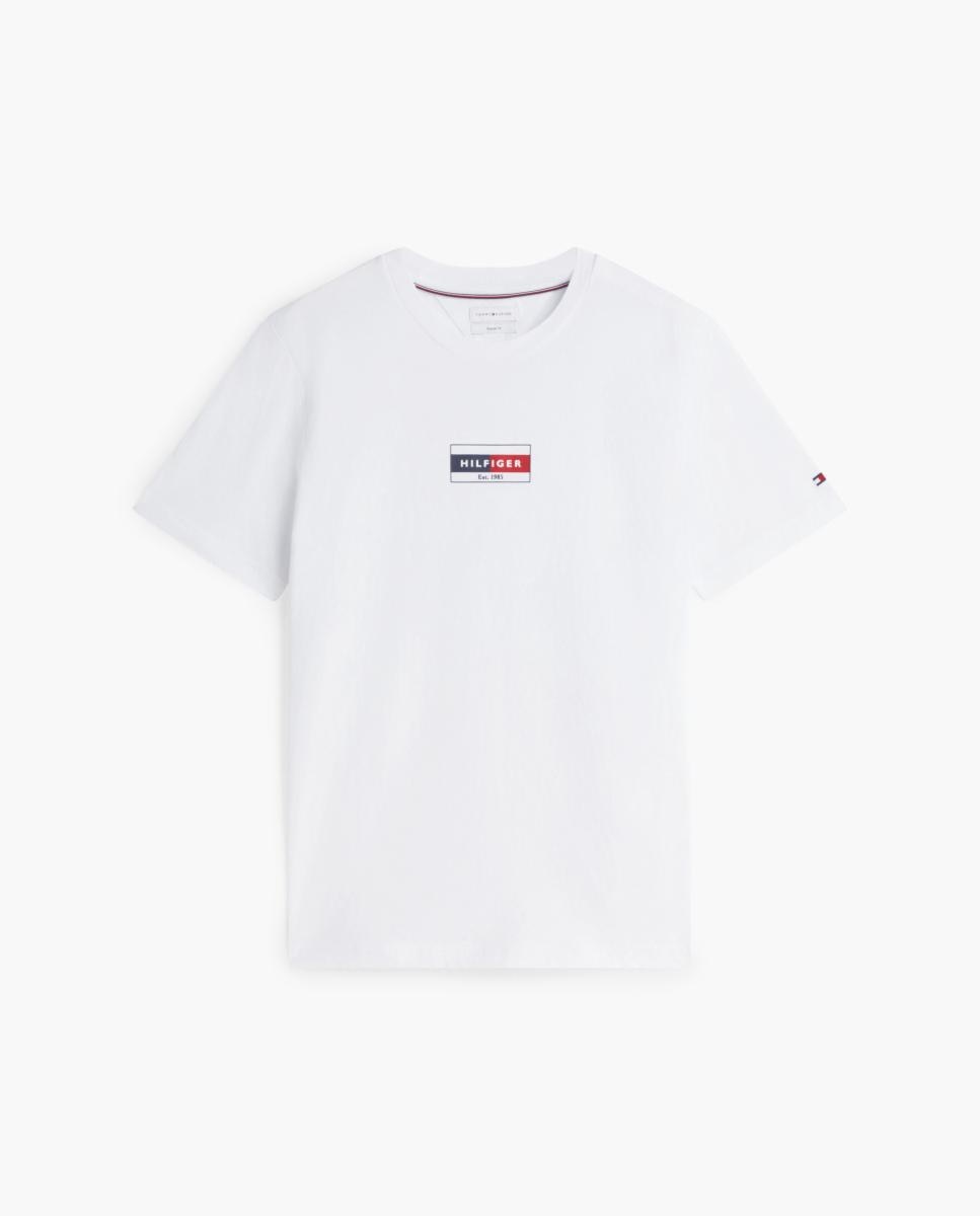 Camiseta de caballero de manga corta lisa - Tommy Hilfiger - Blanco Blanco-4