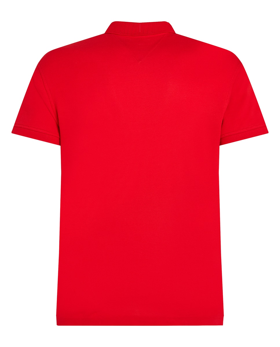 Polo liso de manga corta con fit slim - Tommy Hilfiger - Rojo Rojo-5