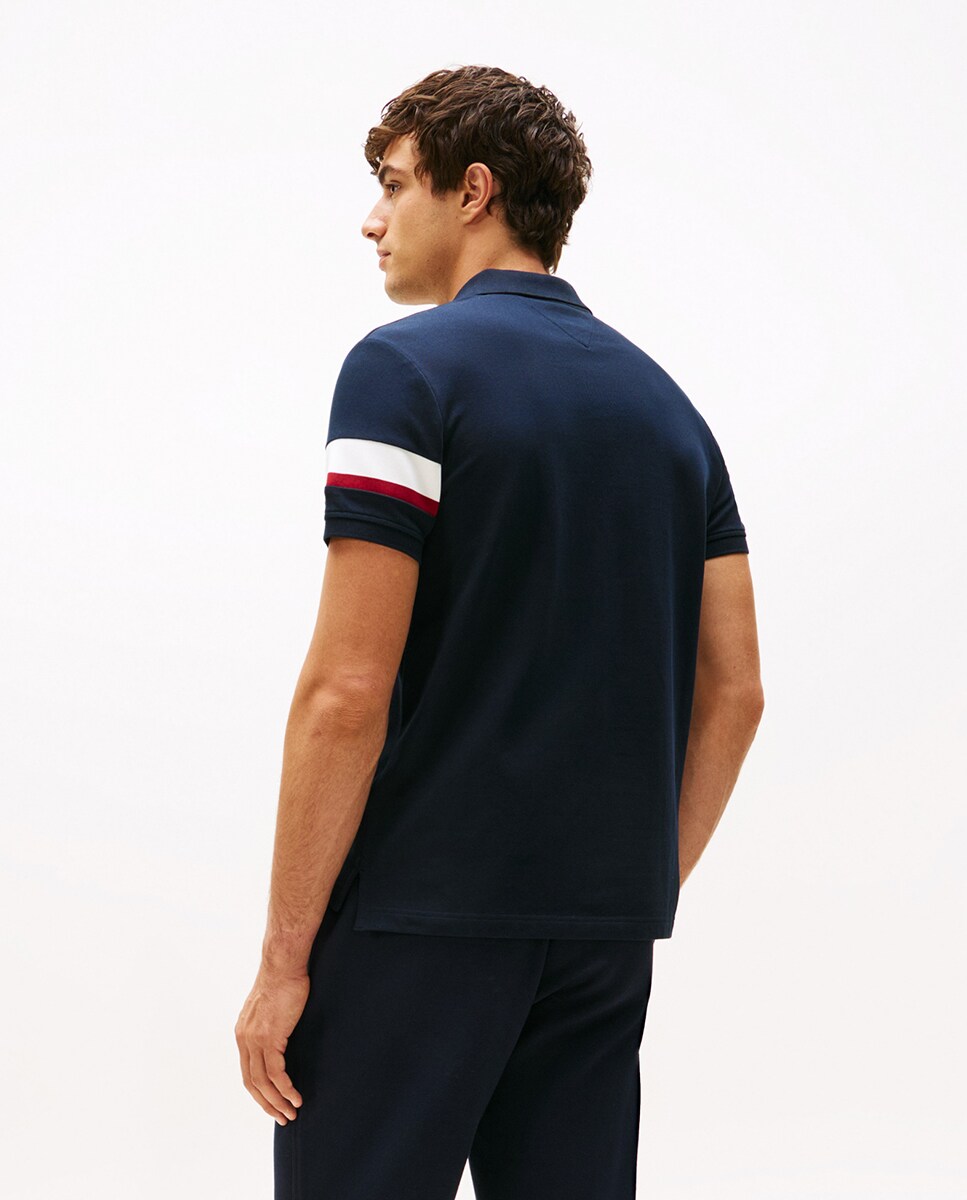 Polo Liso de Manga Curta Azul-marinho-2