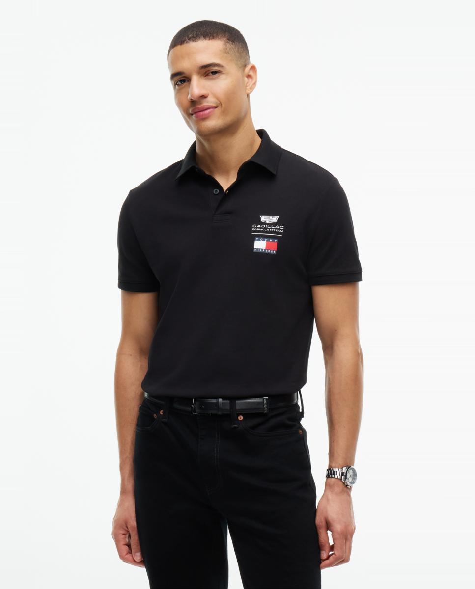 Polo de caballero de manga corta de la cápsula Cadillac - Tommy Hilfiger - Negro Negro-1