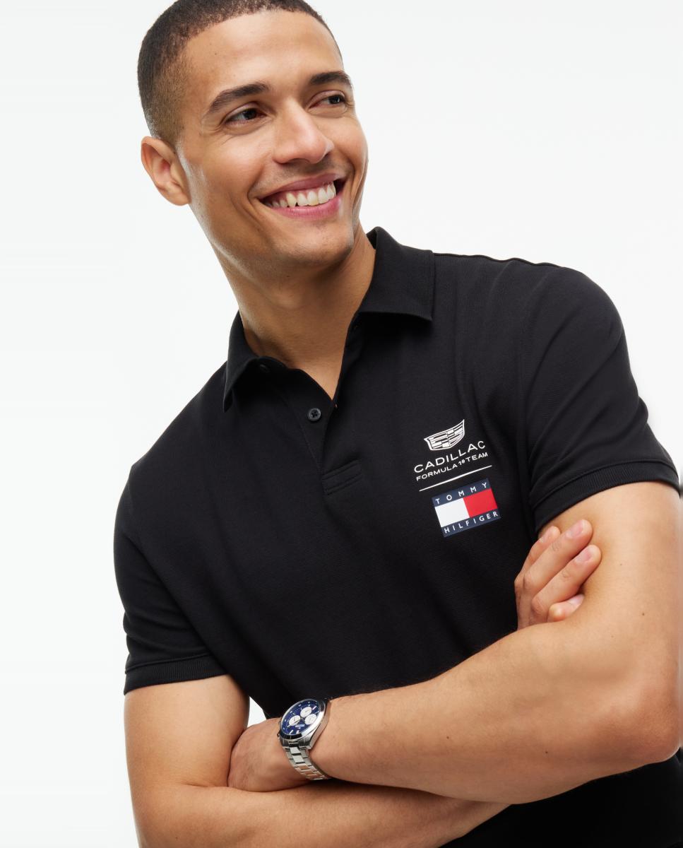 Polo de caballero de manga corta de la cápsula Cadillac - Tommy Hilfiger - Negro Negro-3