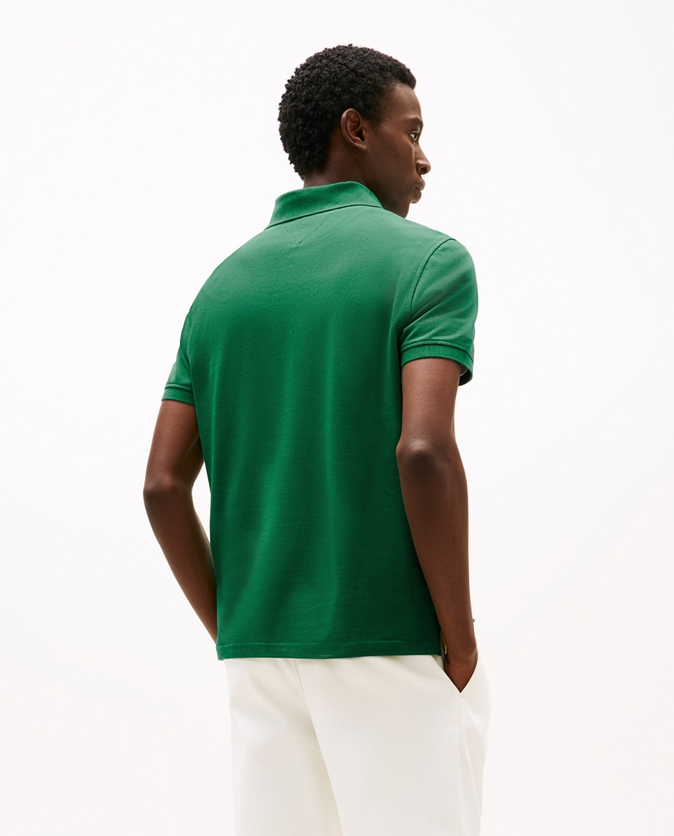 Polo Regular Fit com Manga Curta Verde-2