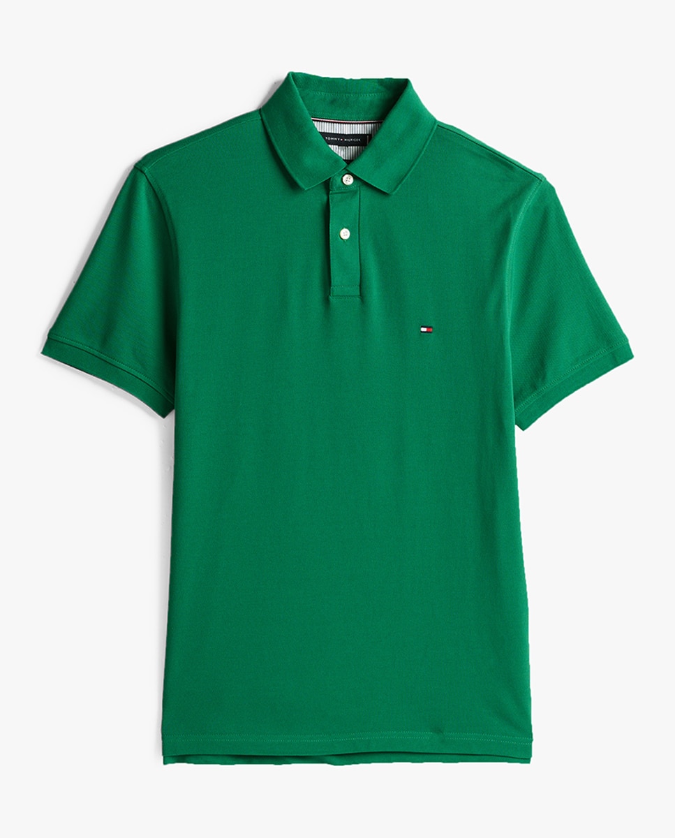 Polo Regular Fit com Manga Curta Verde-4