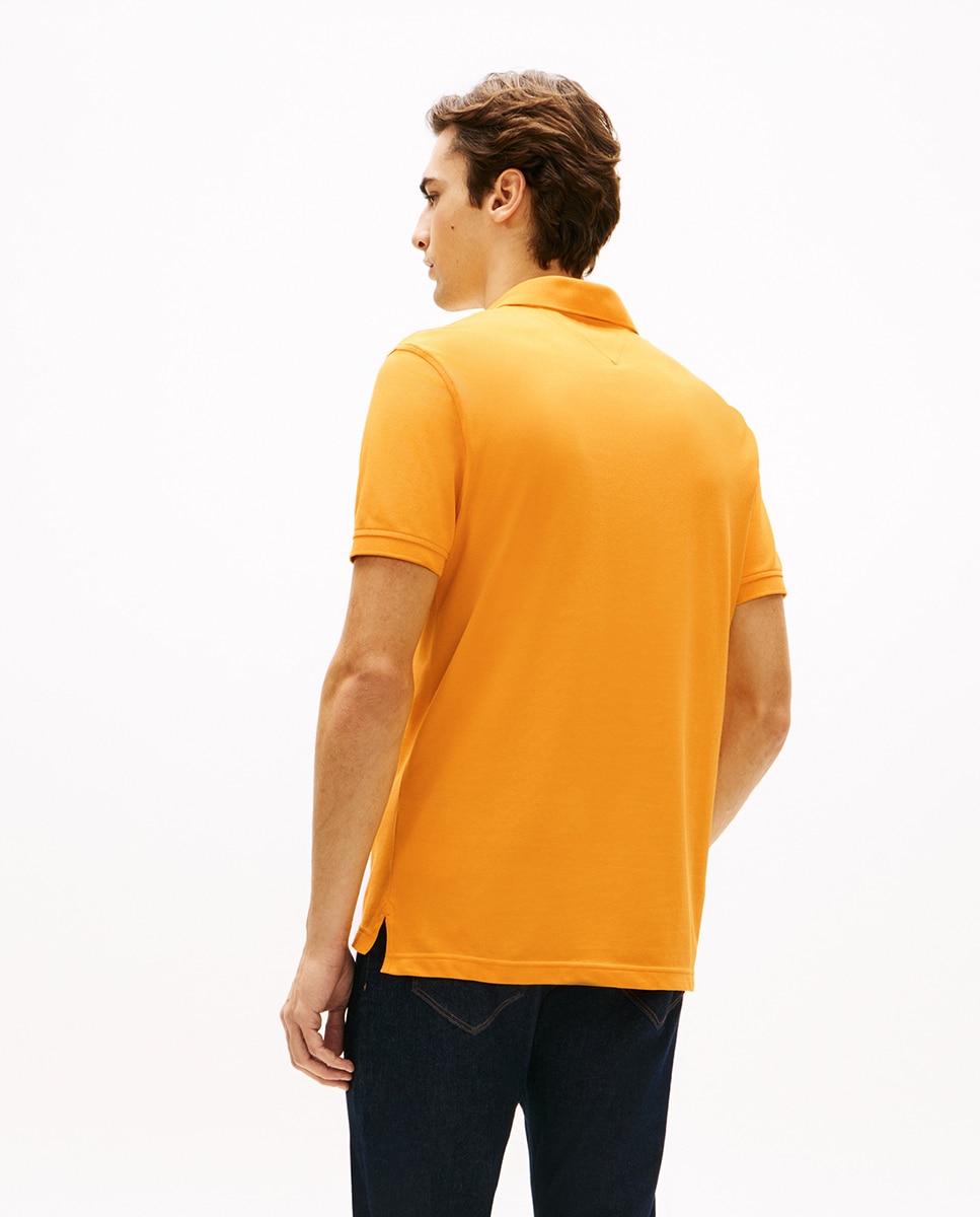 Polo Regular com Bandeira Bordada Laranja-2