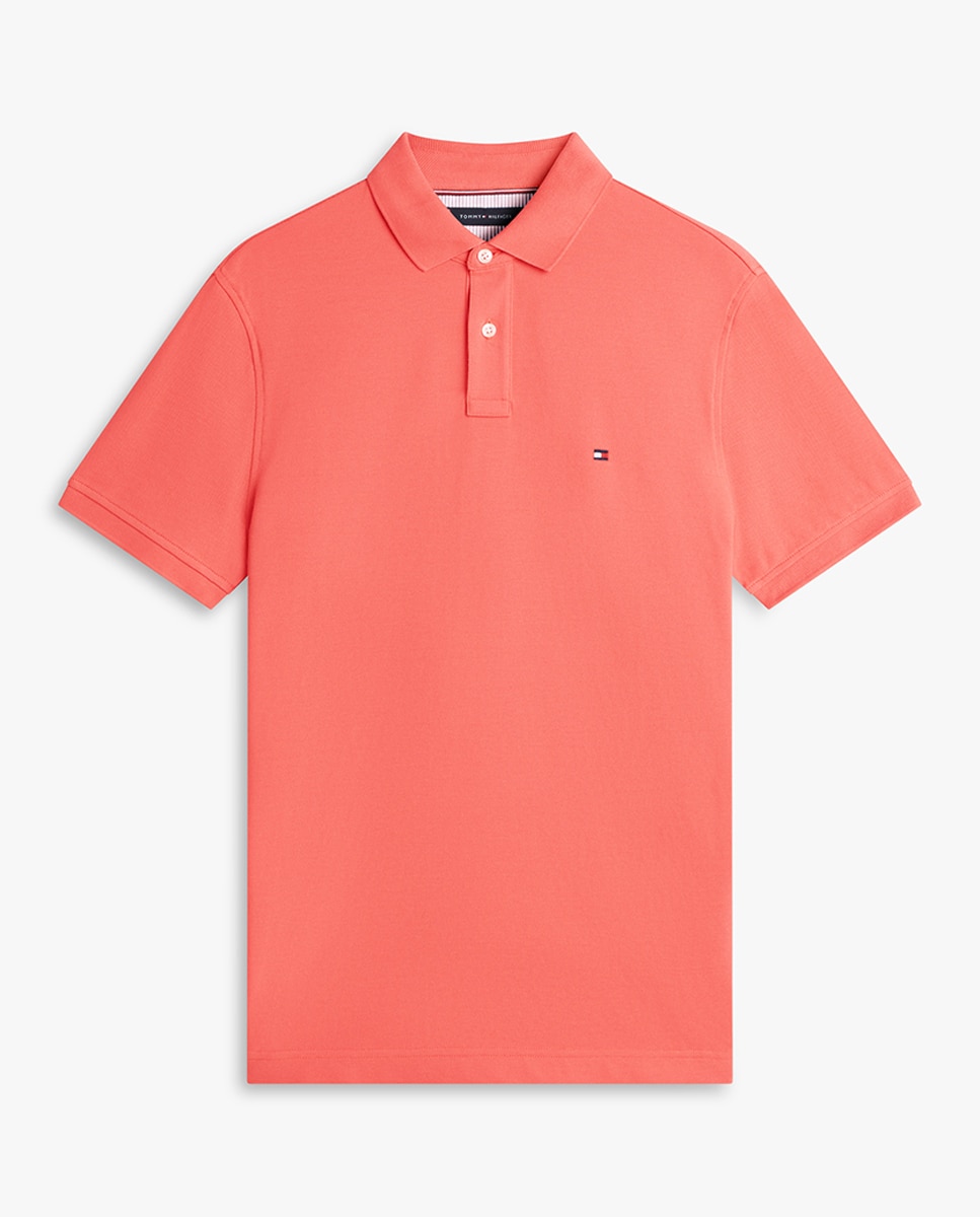 Polo Regular com Bandeira Bordada Salmão-4