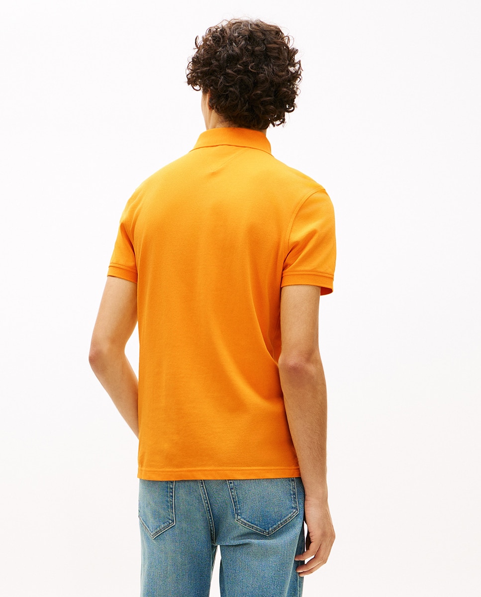 Polo liso de manga corta con fit slim - Tommy Hilfiger - Naranja Naranja-2