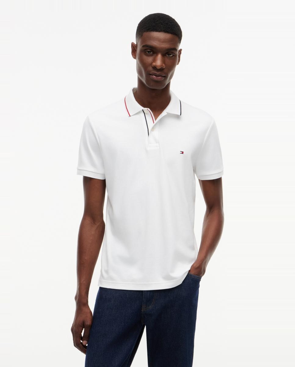 Tommy Hilfiger - Polo manga corta de caballero en algodón mercerizado.