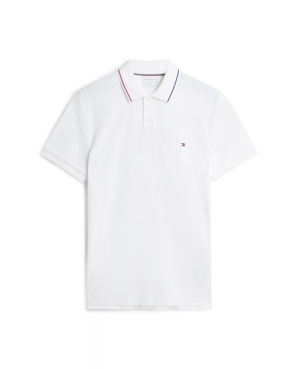 Polo manga corta de caballero en algodón mercerizado - Tommy Hilfiger - Blanco Blanco-4