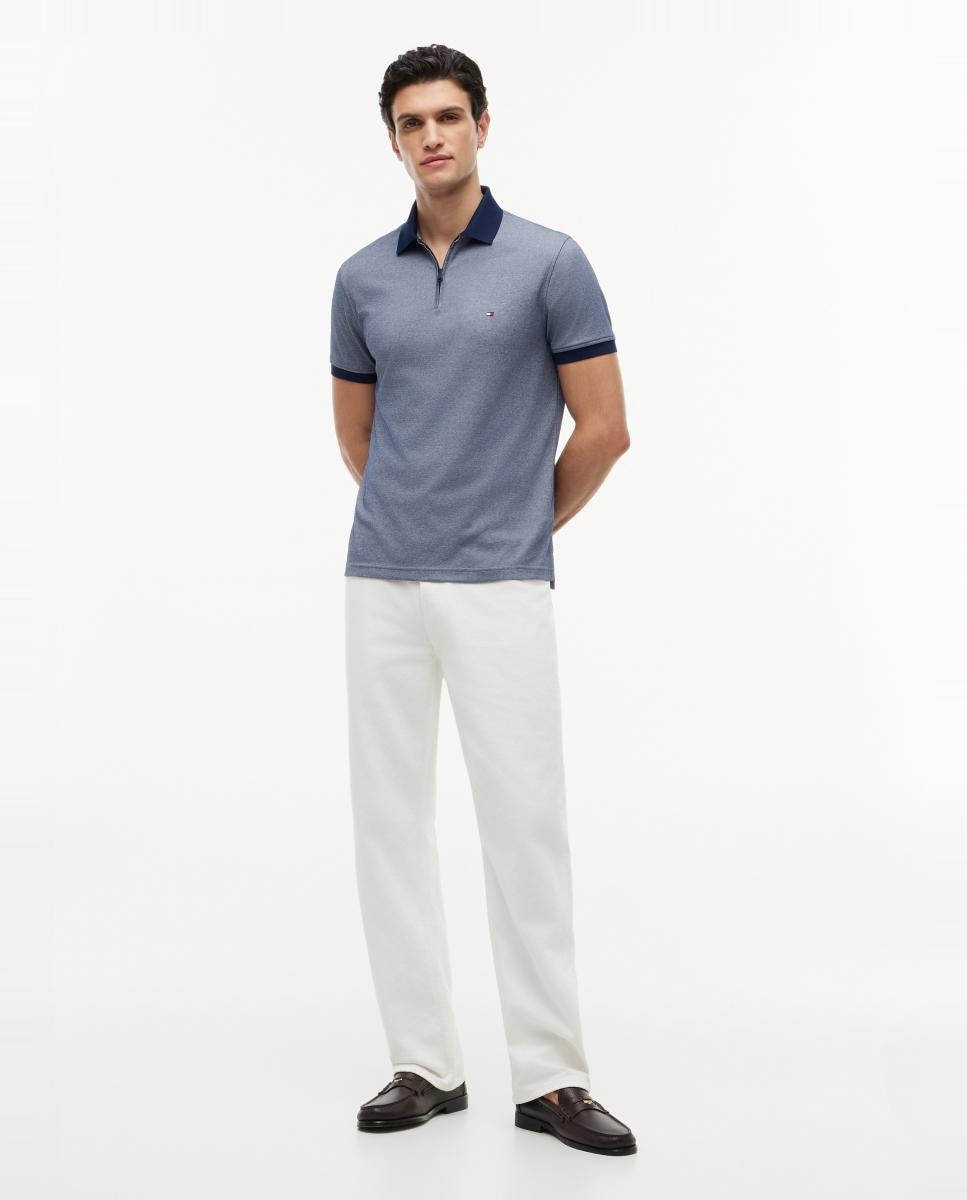 Polo Performance com Fecho de Correr Azul-marinho-6