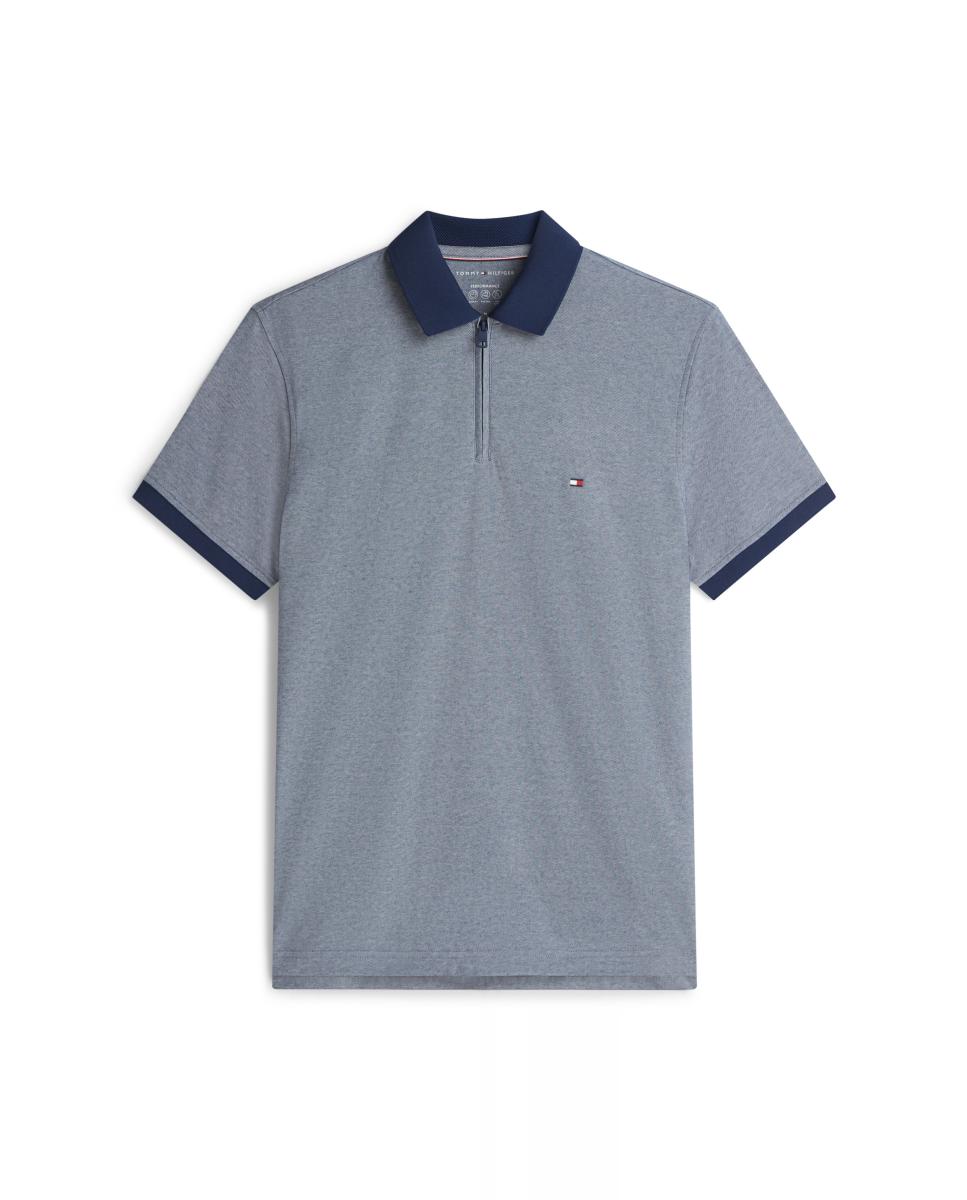 Polo Performance com Fecho de Correr Azul-marinho-4