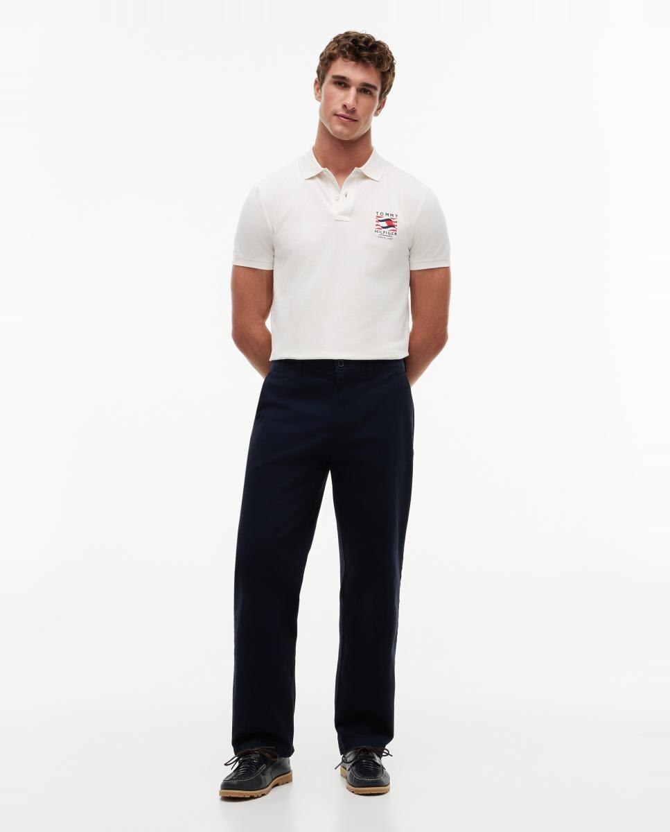 Polo de caballero con bandera ondeando bordada - Tommy Hilfiger - Blanco Blanco-6