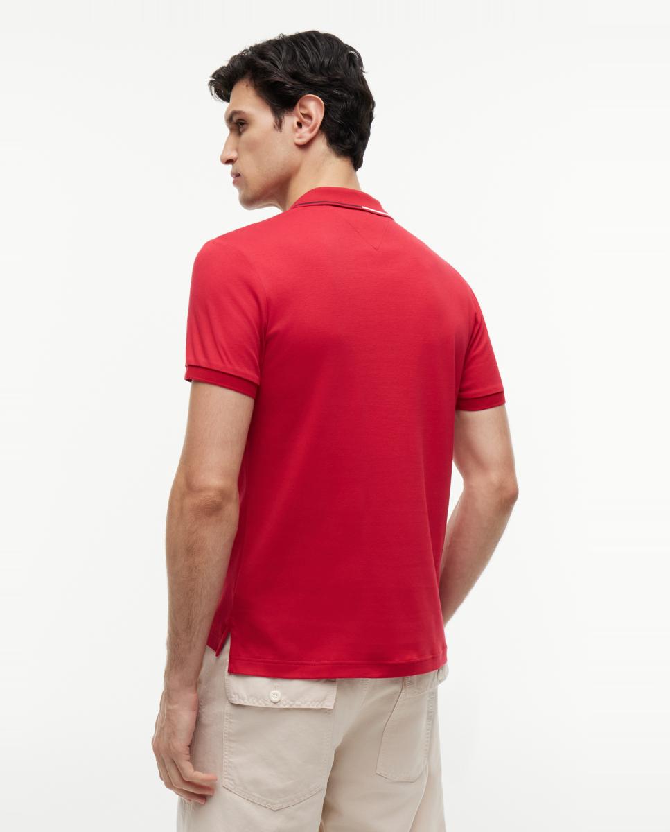 Polo manga corta de caballero en algodón mercerizado - Tommy Hilfiger - Rojo Rojo-2