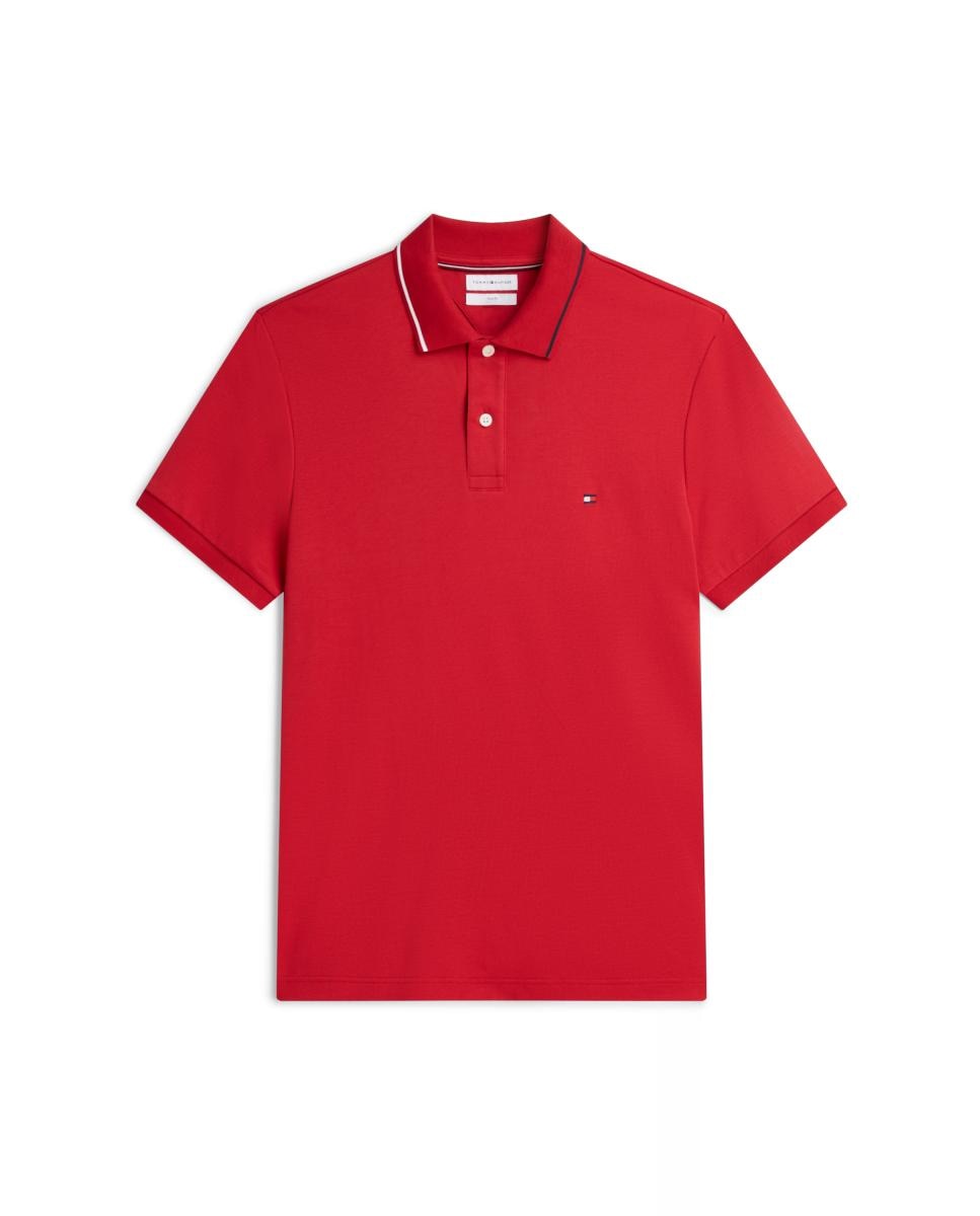 Polo manga corta de caballero en algodón mercerizado - Tommy Hilfiger - Rojo Rojo-5