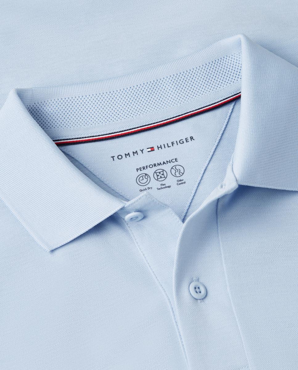 Polo Performance de caballero en piqué manga corta - Tommy Hilfiger - Azul celeste Azul celeste-6