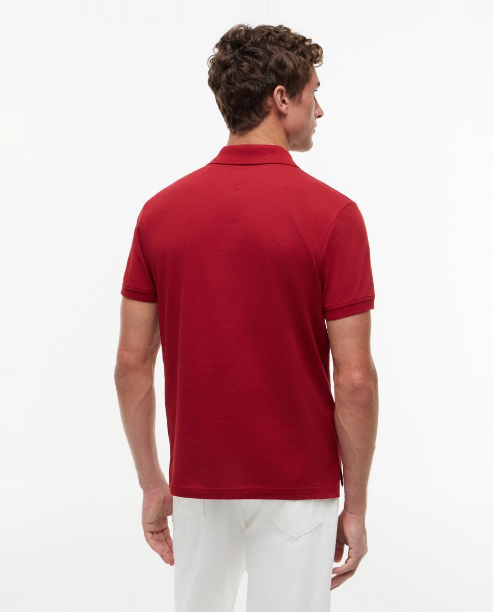 Polo com Bordado de Bandeira Ondulante Vermelho-2