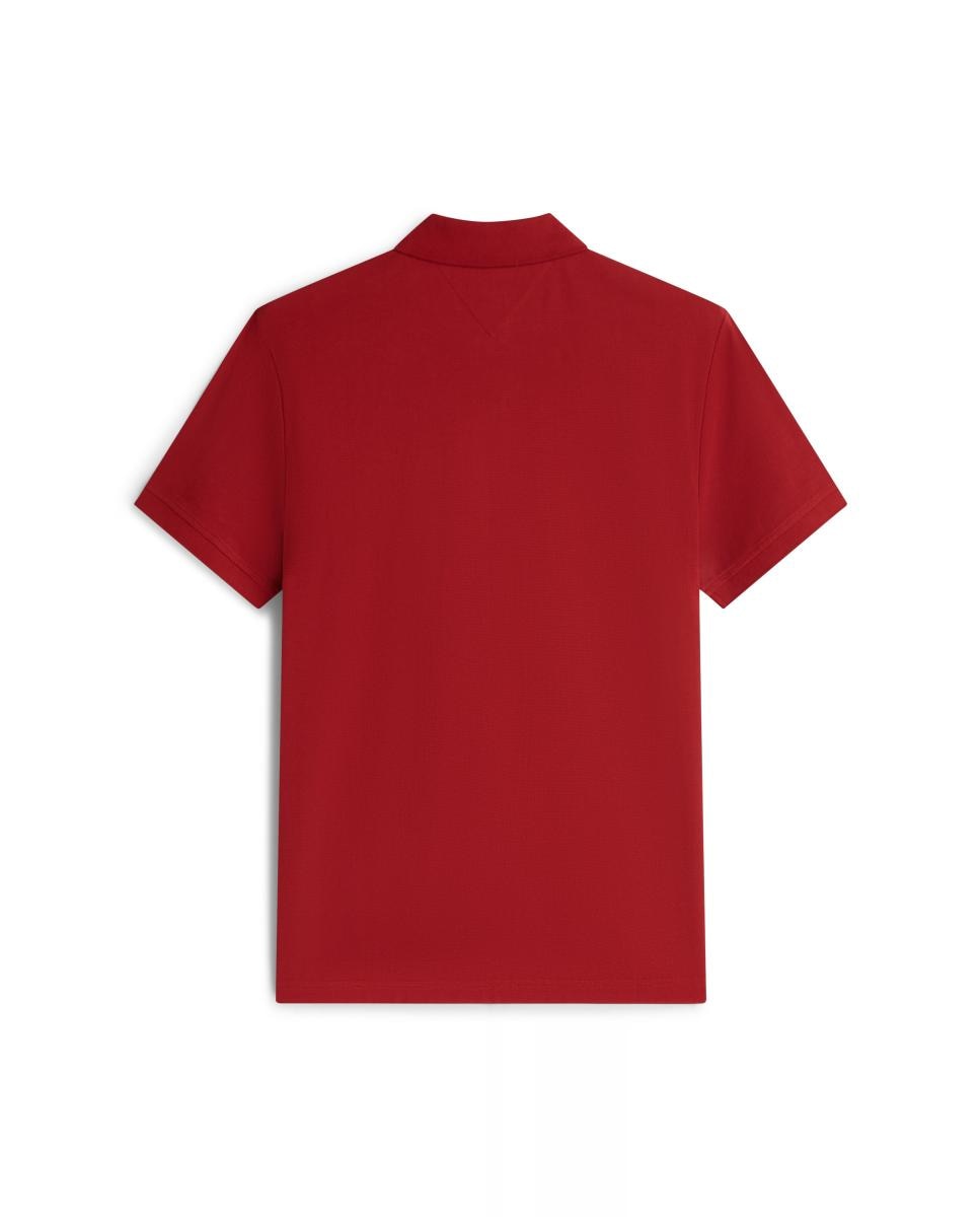 Polo com Bordado de Bandeira Ondulante Vermelho-6