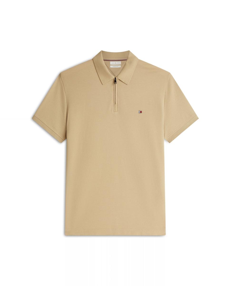Imagen 4 de Polo manga corta de caballero en piqué mercerizado - Tommy Hilfiger - Beige Beige