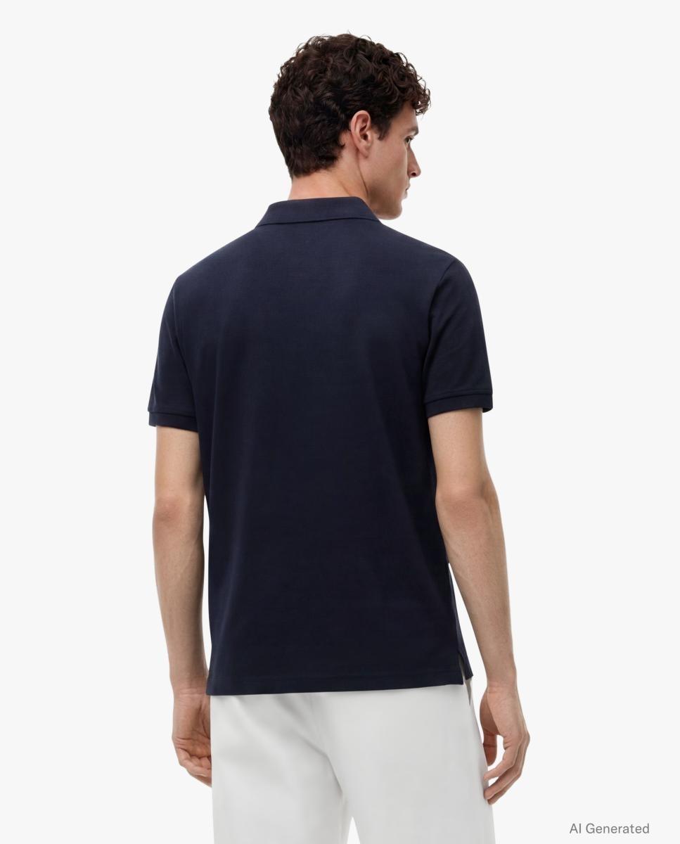 Imagen 2 de Polo manga corta de caballero en piqué mercerizado - Tommy Hilfiger - Azul marino Azul marino