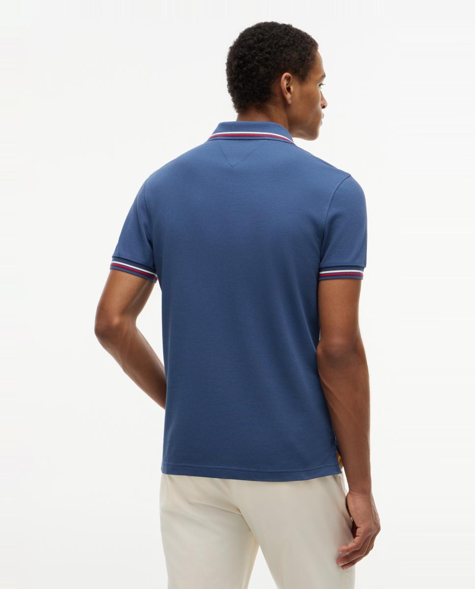 Polo de caballero de manga corta liso - Tommy Hilfiger - Azul índigo Azul índigo-2