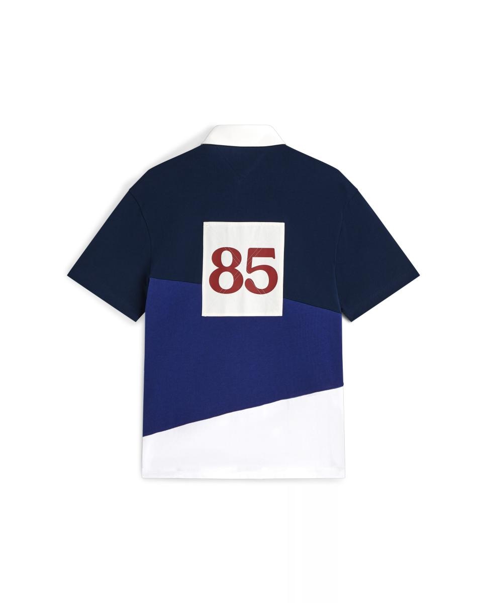 Polo de Color Block com Branding XL Impresso Azul-marinho-5