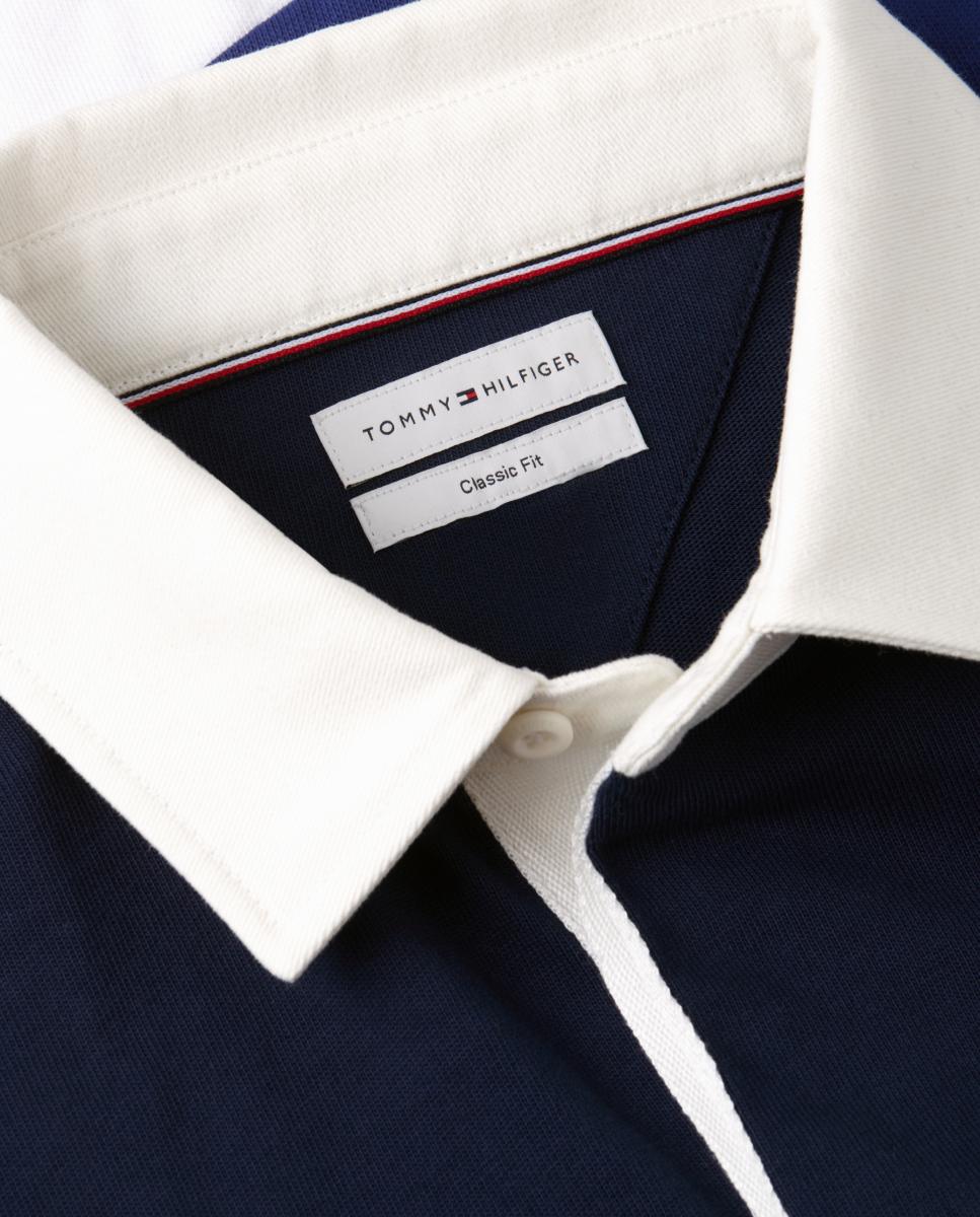 Polo de Color Block com Branding XL Impresso Azul-marinho-6